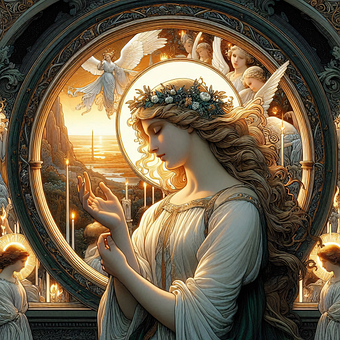 Free Ai Generated Guardian Angel illustration and picture
