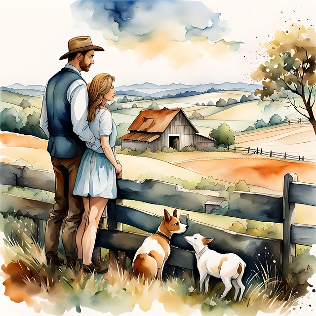 Free ai generated family farm illustration