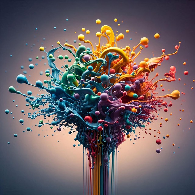 Ai Generiert, Farbe, Spritzen, Aquarell