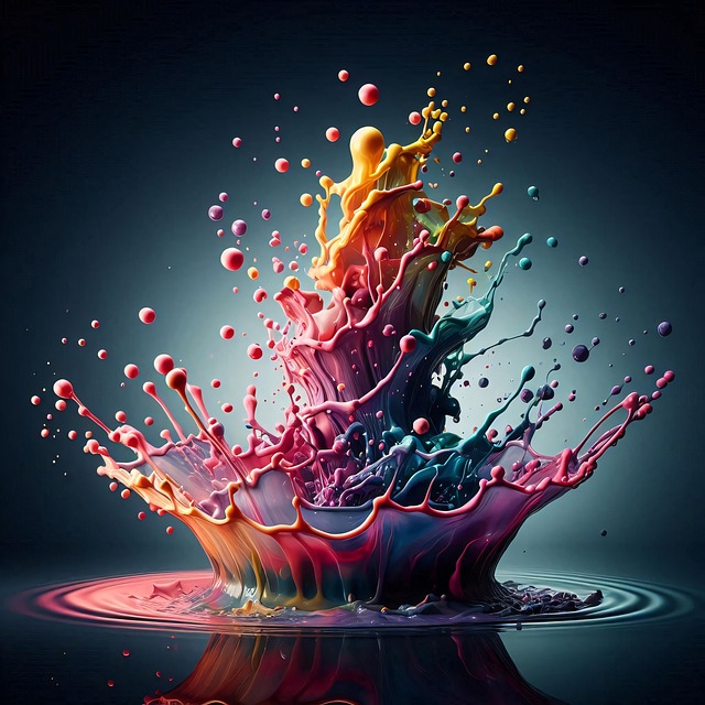 Ai Generiert, Tinte, Farbe, Spritzen