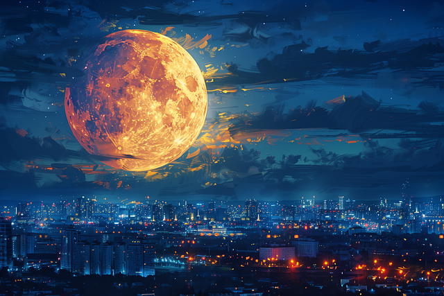 Free moon full moon stars illustration