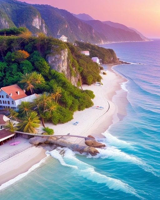 Ai Generiert, Insel, Strand, Küste, Ufer