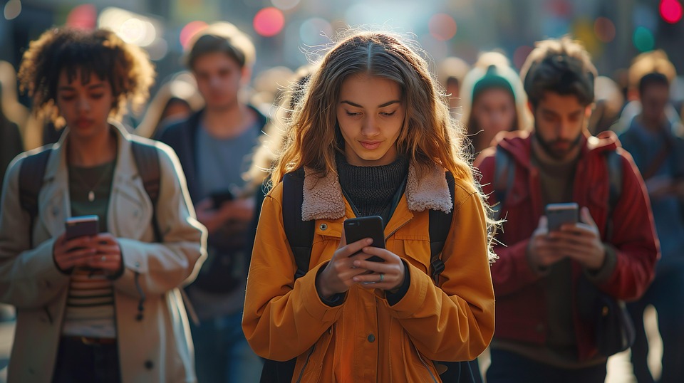 Download ai generated chatting smartphone royalty free stock