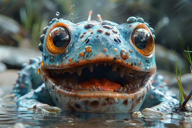 Free ai generated alien frog illustration