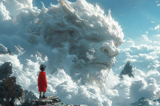 Free ai generated clouds smoke creature illustration