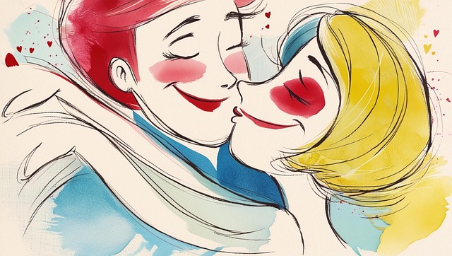 Ai Gerado, Amor, Casal, Beijo, Abraçar