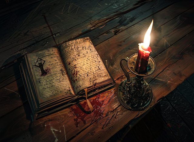 Free ai generated candle book illustration