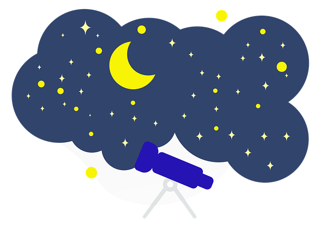 Free telescope astronomy science illustration