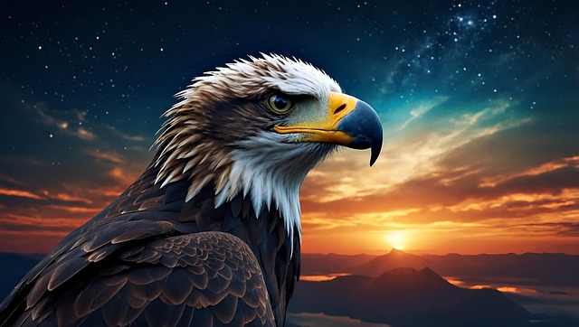 Download free HD stock image of Ai Generated Eagle Free ai generated eagle feathers illustration