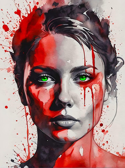 Free ai generated woman splash illustration