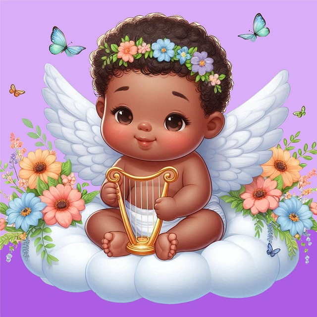 Free ai generated baby angel illustration