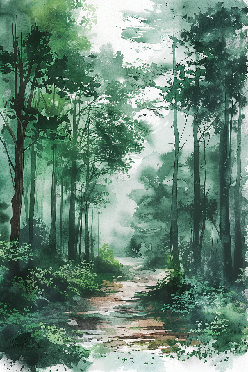 Download free HD stock image of Ai Generated Jungle Free ai generated jungle forest illustration