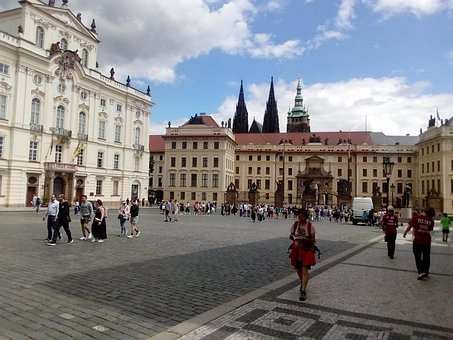 Prag, Tjekkiet, By, Europa, Hradcany