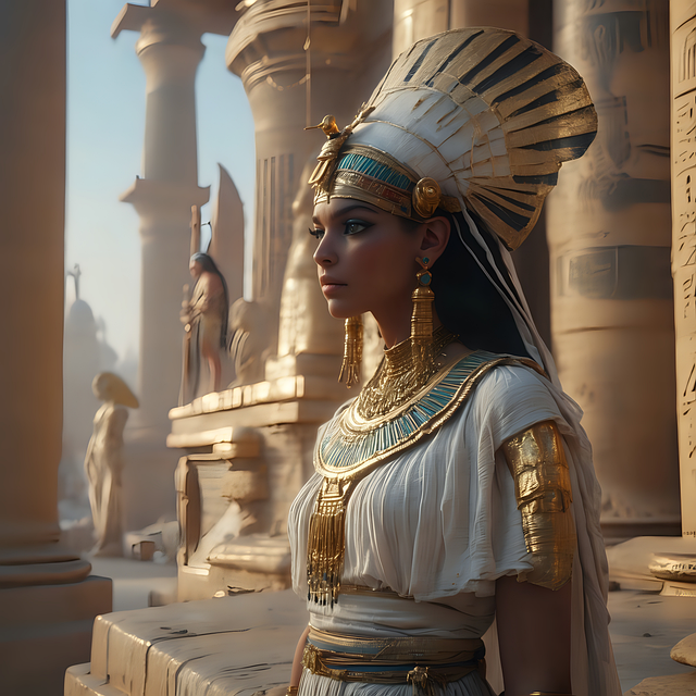 Free egypt woman pyramid illustration