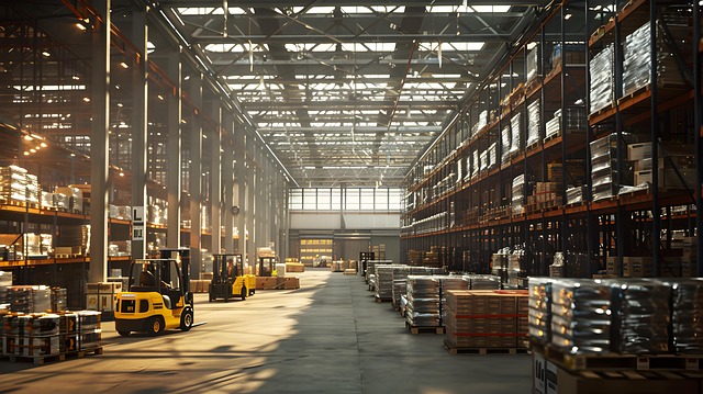 Download free HD stock image of Ai Generated Warehouse Free ai generated warehouse shelves illustration
