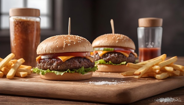 Free ai generated burger food illustration