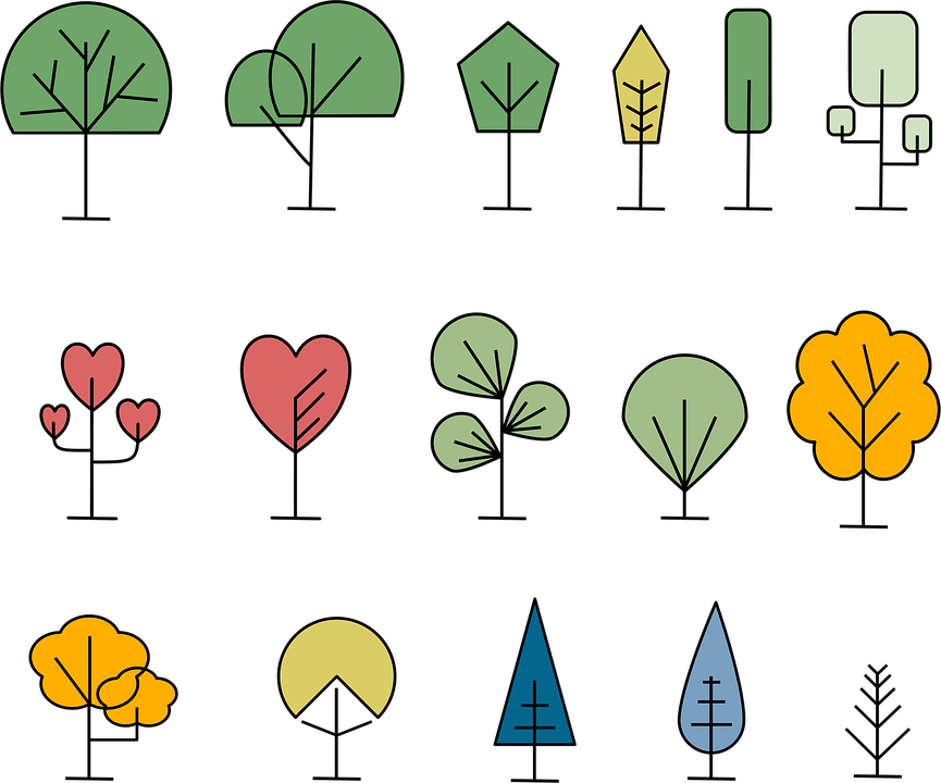 Small Tree Graphi Download Tree, Minimalism, Multicoloured. Royalty-Free Vector Graphic ...