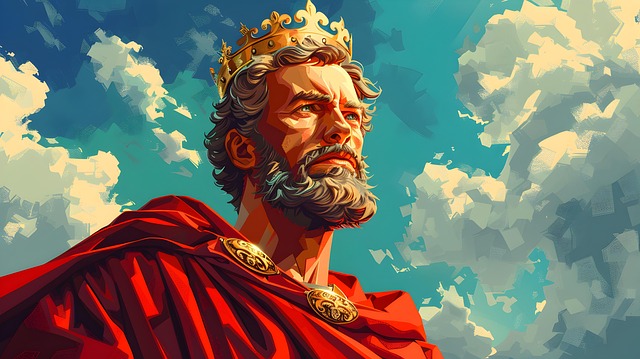 Free ai generated king cartoon illustration