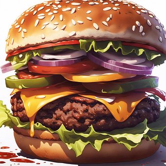 Ai Generiert, Burger, Fast Food