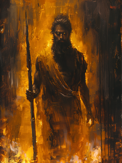 Free man painting portrait illustration
