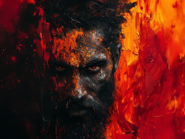 Free man painting portrait illustration