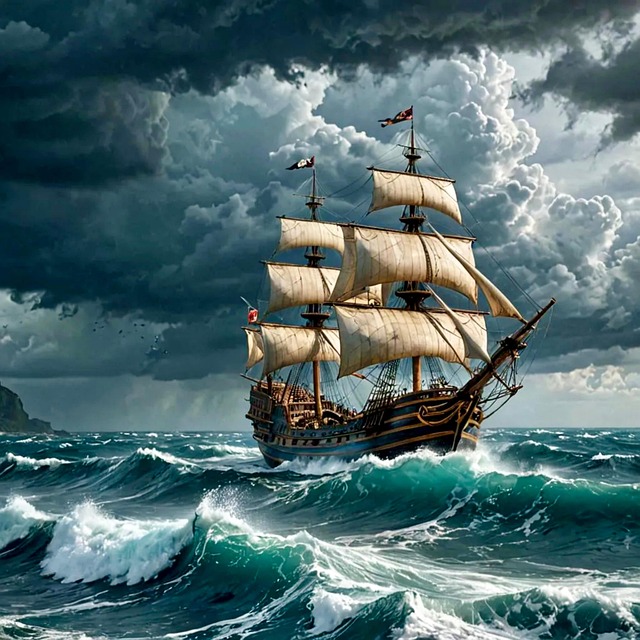 Free ai generated ship nature illustration