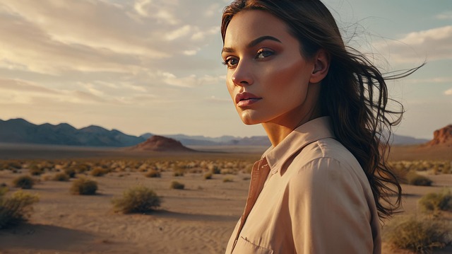 Free woman beauty desert illustration