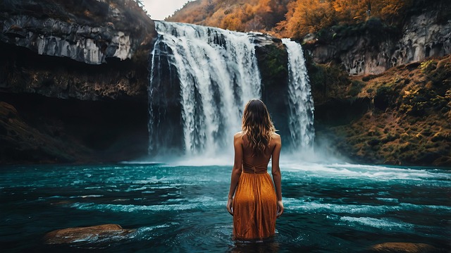 Free woman dress water illustration