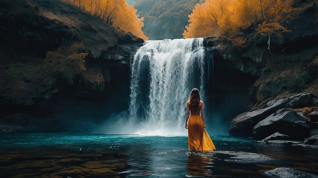 Free woman dress water illustration