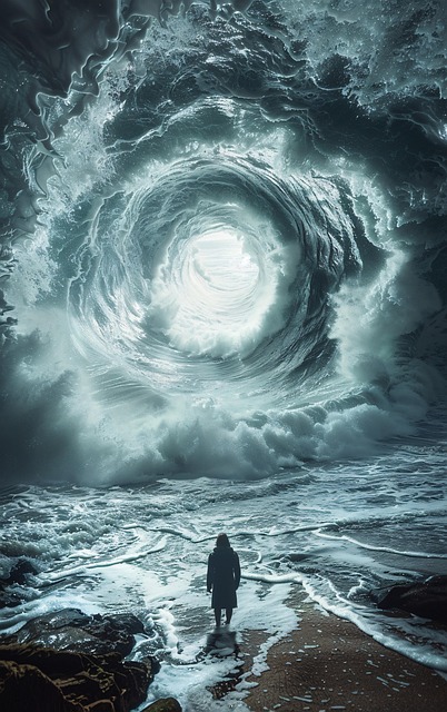 Free ai generated ocean tunnel illustration