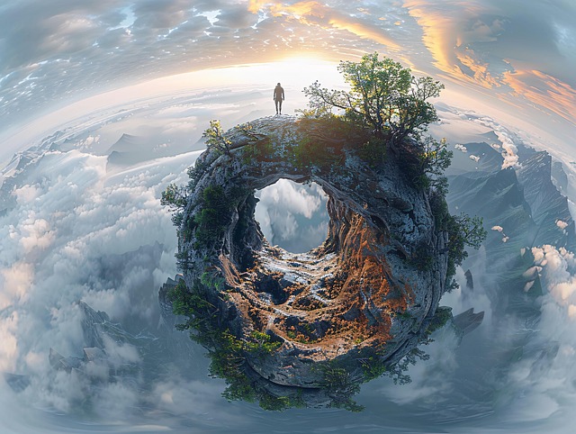 Free ai generated mountain sky illustration