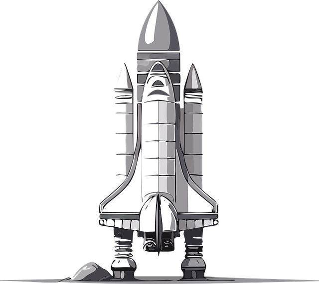 Free ai generated rocket galaxy vector
