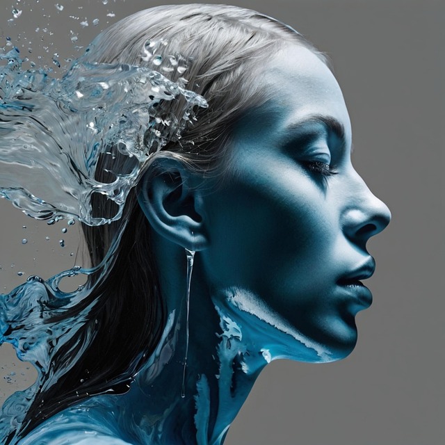 Free ai generated woman underwater illustration