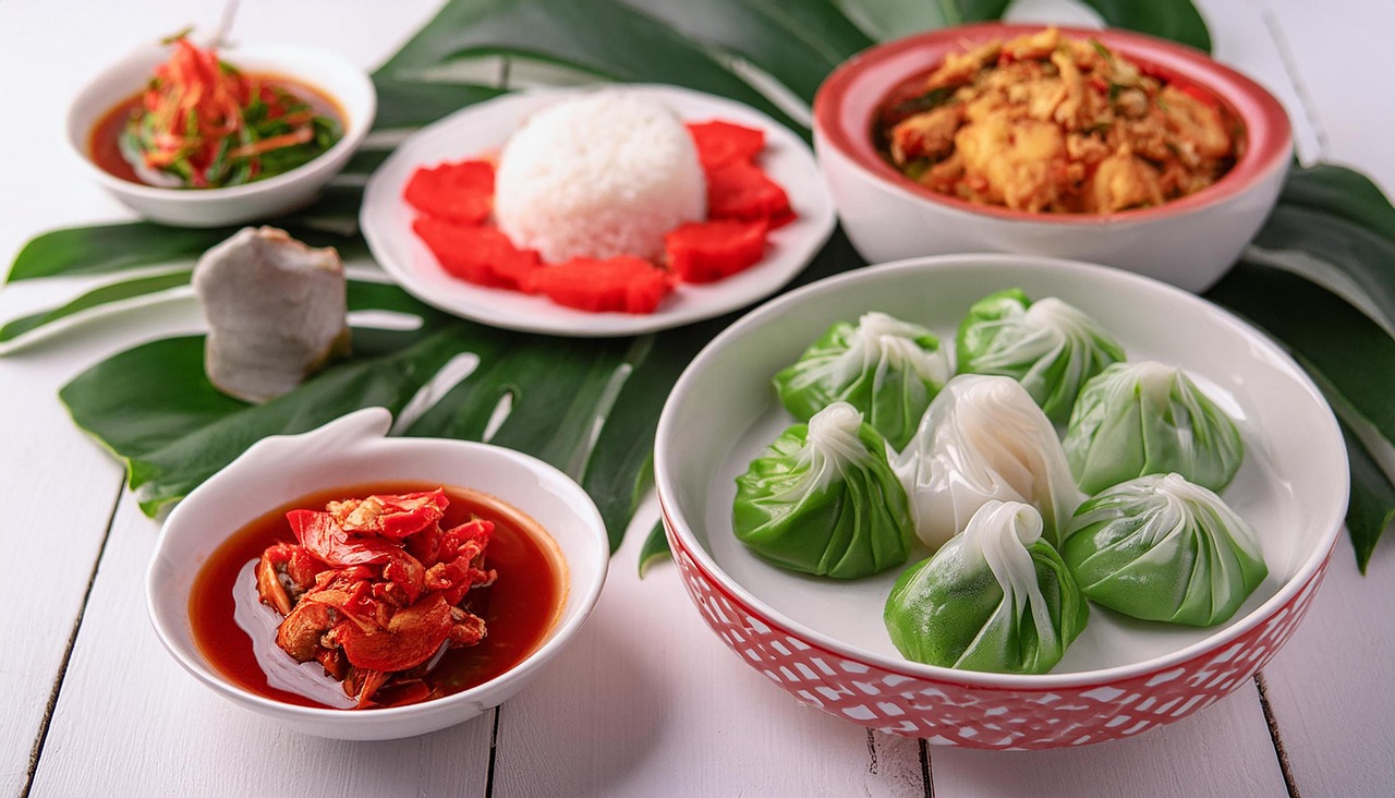 Free ai generated food dishes illustration