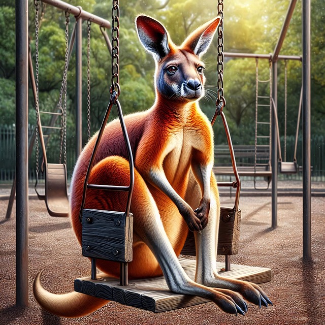 Download free HD stock image of Ai Generated Kangaroo Free ai generated kangaroo swing illustration