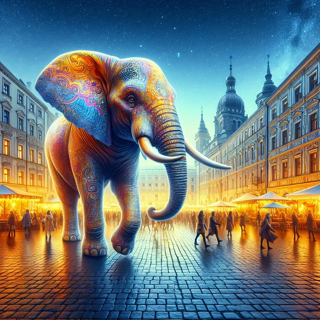 Free ai generated elephant fantasy illustration