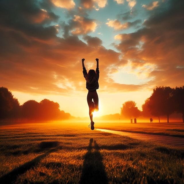Download free HD stock image of Ai Generated Woman Free ai generated woman jump illustration