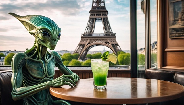 Download free HD stock image of Ai Generated Alien Free ai generated alien paris illustration