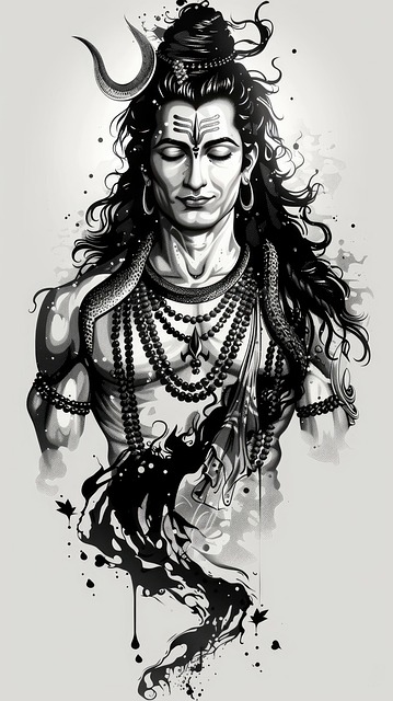Free shiva illustration hindu god indian art illustration