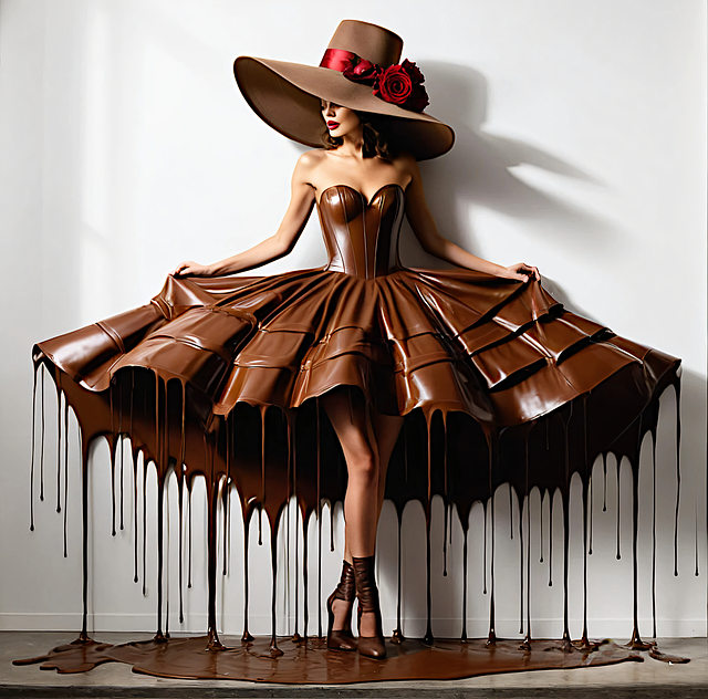 Free ai generated chocolate woman illustration