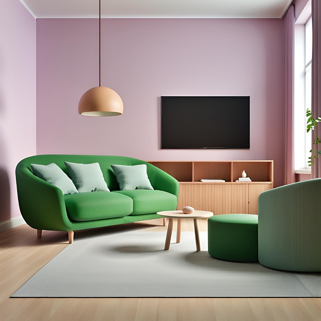 Free interior parlor decoration illustration