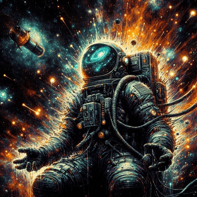 Free astronaut deep space space illustration