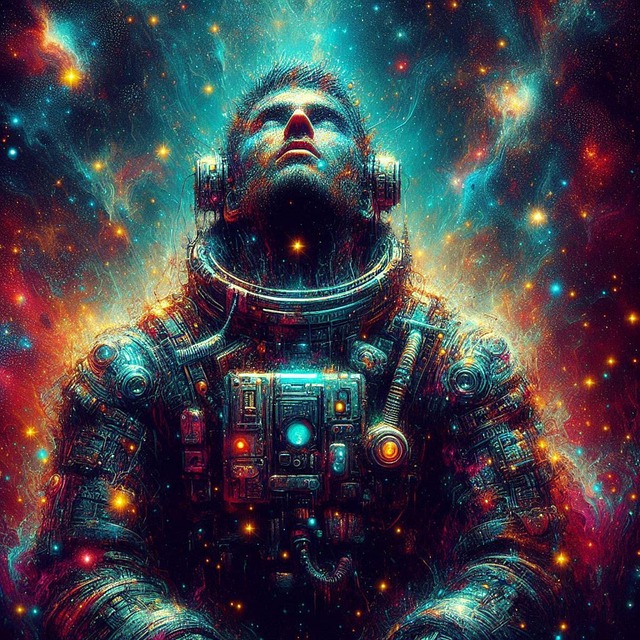 Free astronaut deep space space illustration