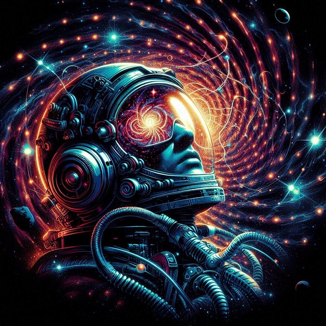 Free astronaut deep space space illustration