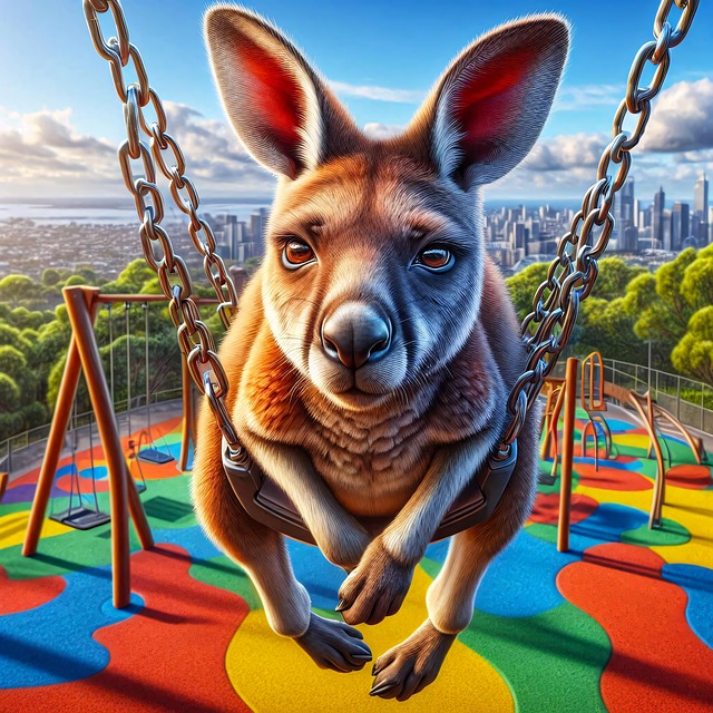 Download free HD stock image of Kangaroo Swing Free kangaroo swing fantasy illustration