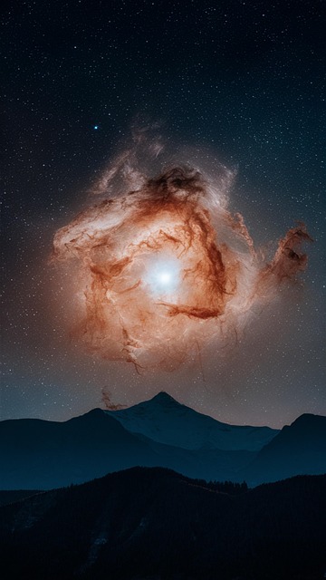Free space astronomy galaxy illustration