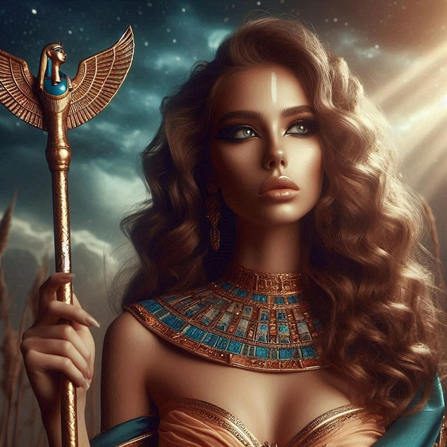 Free woman priestess fantasy illustration