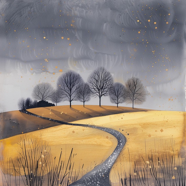 Free trees field path illustration
