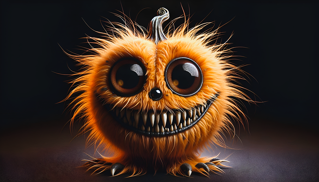 Free ai generated pumpkin monster illustration