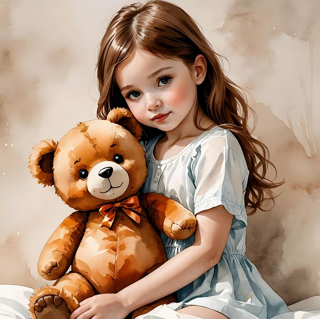 Download free HD stock image of Child Doll Free child doll teddy bear illustration
